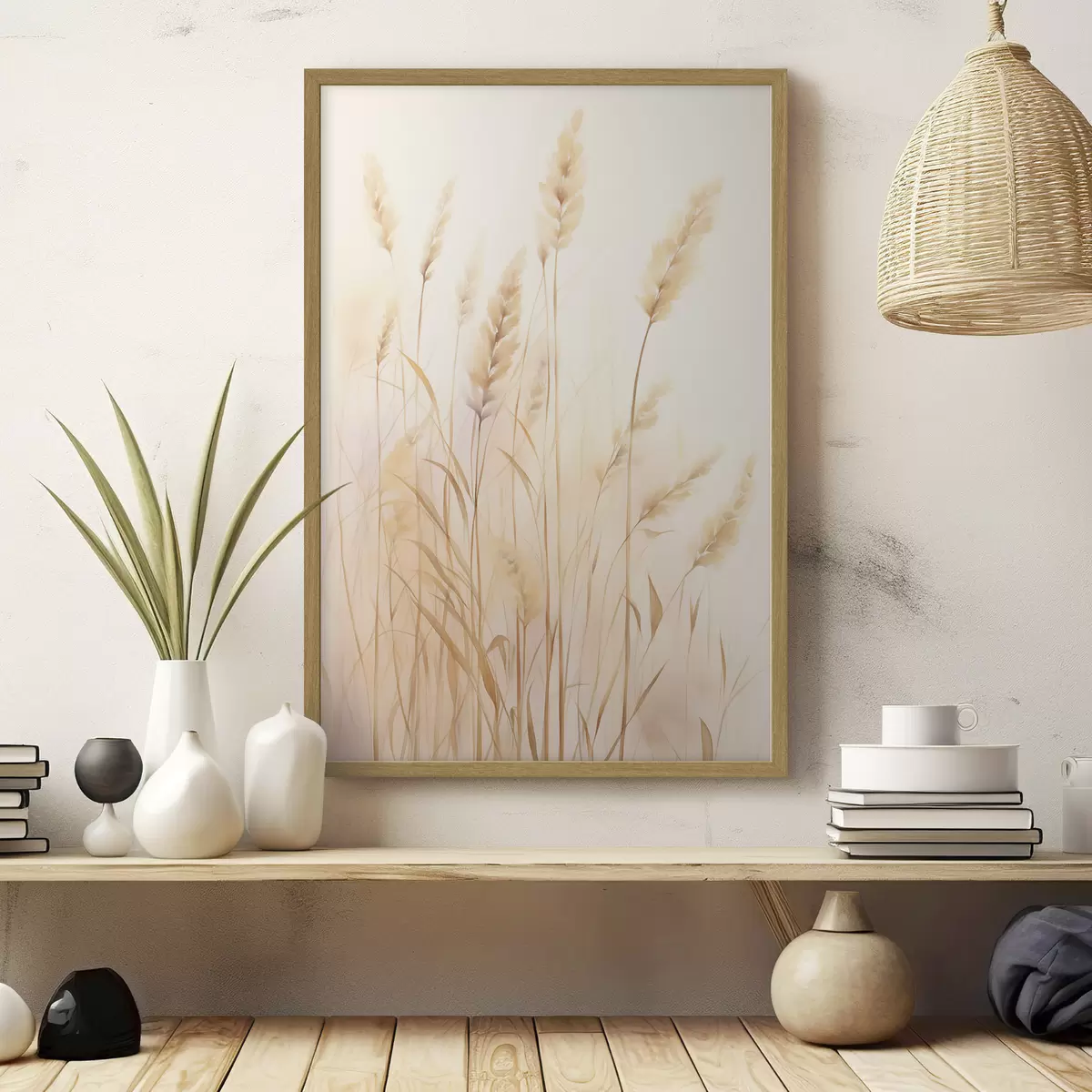 Plakat Imitacja akwareli Spikelets f45761