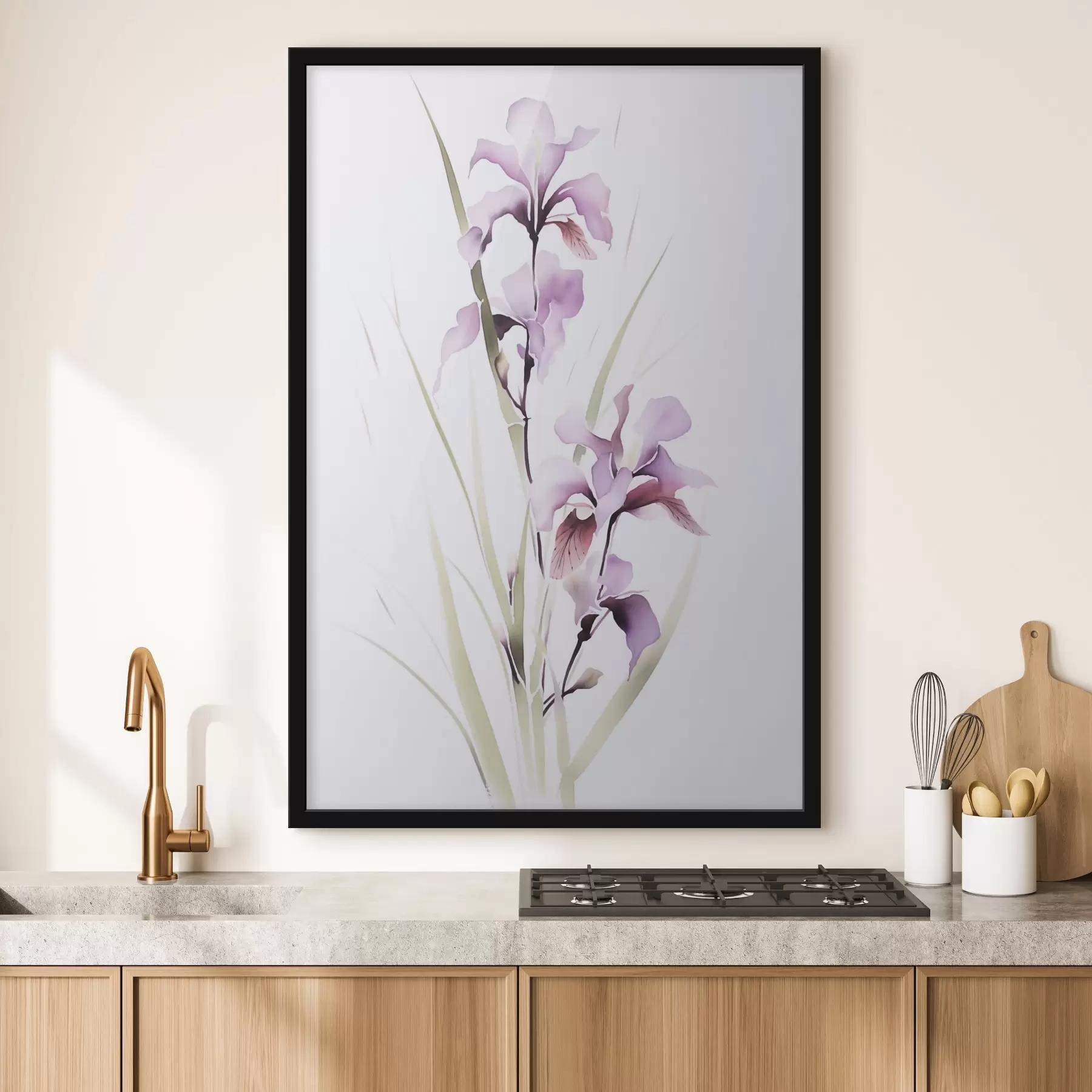 Fototapeta Kwiaty imitujące akwarelę f45763