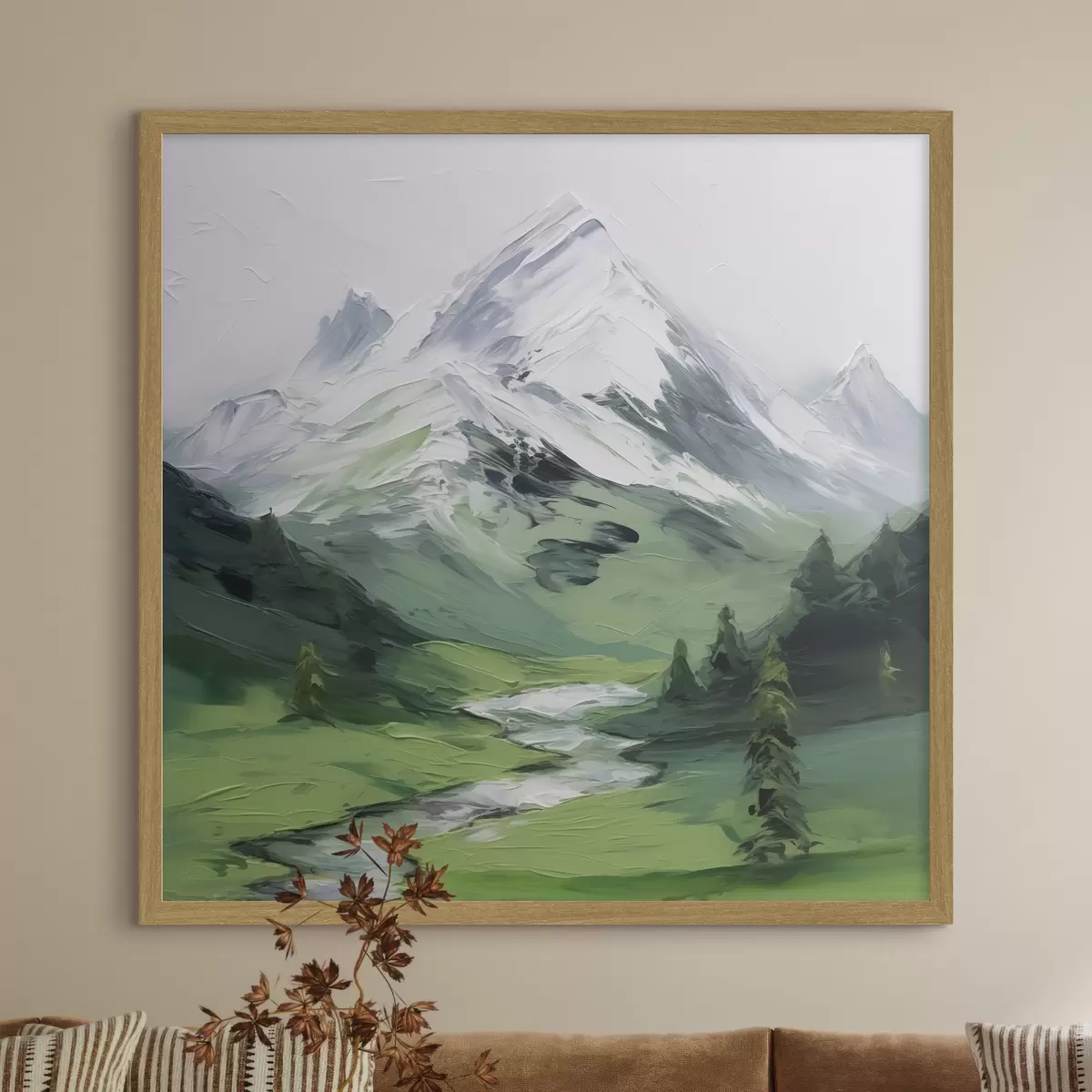 Plakat Obraz imitujący górską dolinę f45775