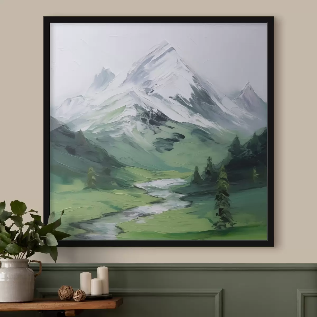 Plakat Obraz imitujący górską dolinę f45775