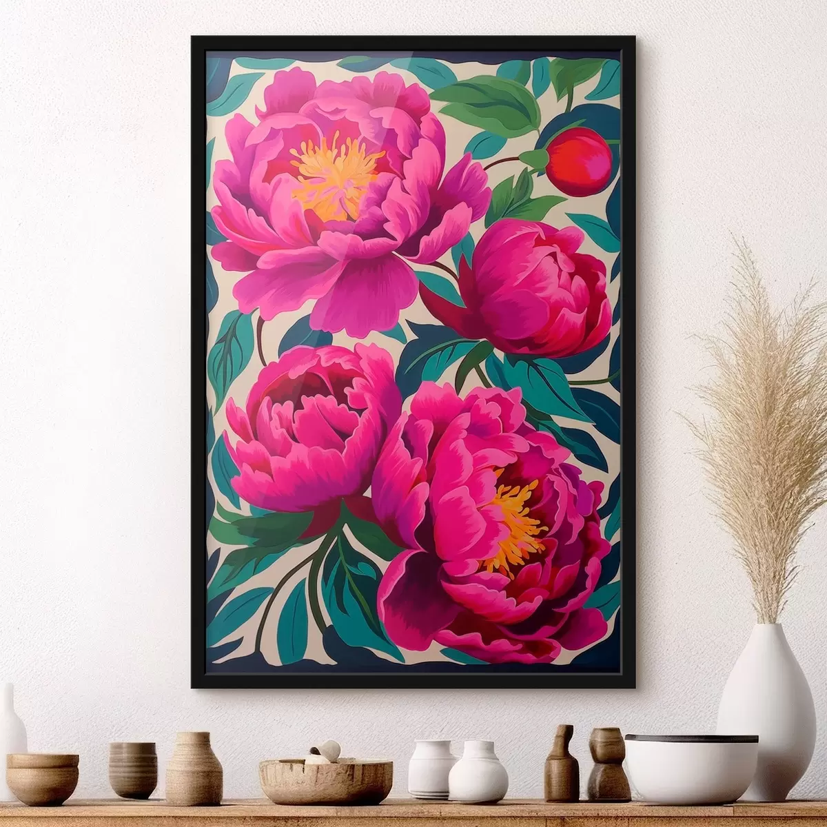 Plakat Piwonie z bliska f45782