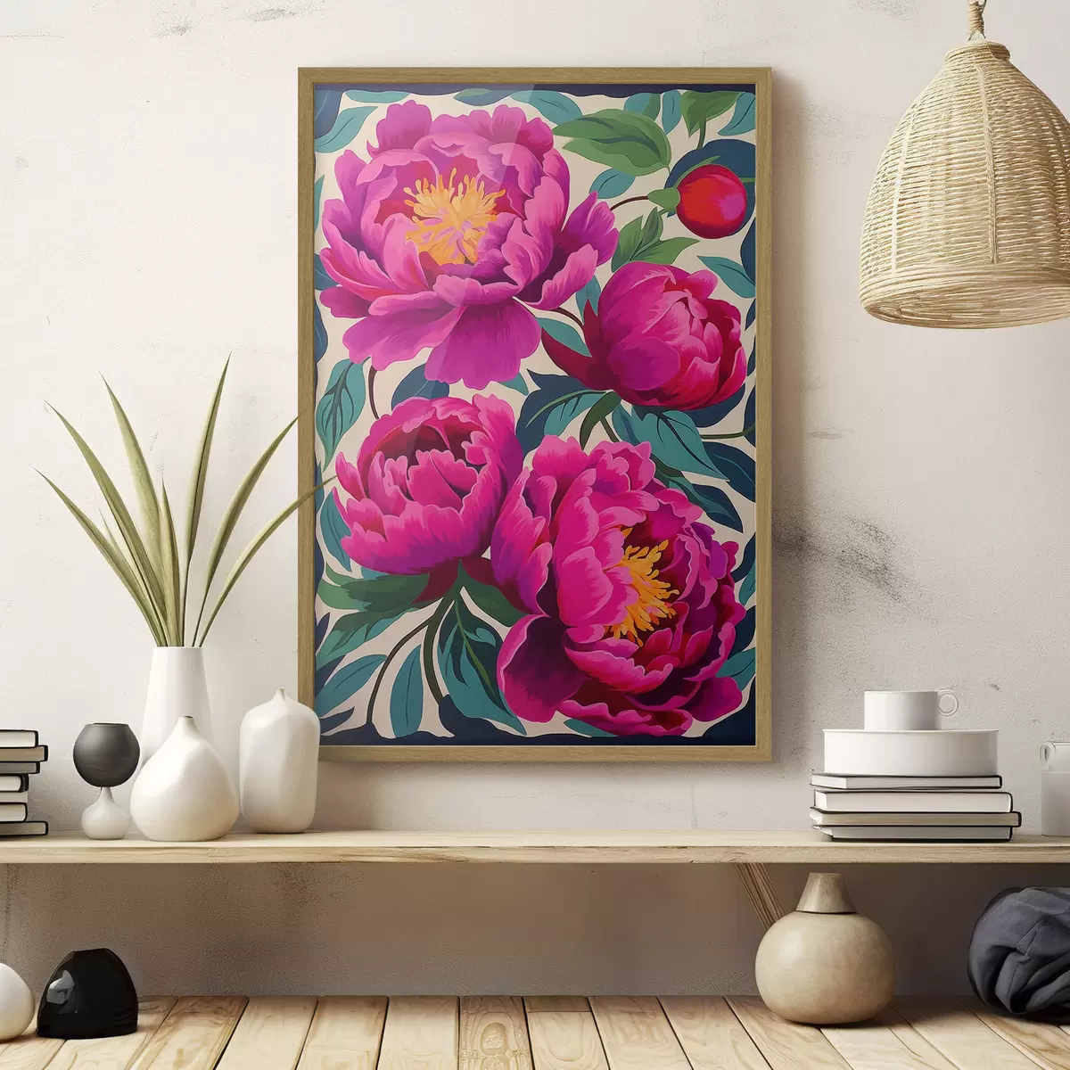 Plakat Piwonie z bliska f45782