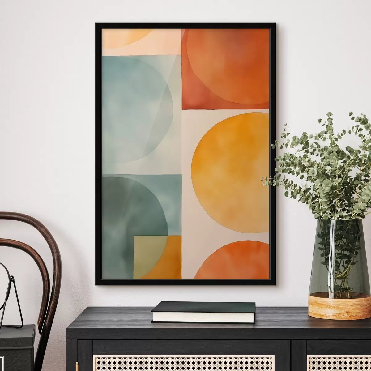 Plakat Geometryczne abstrakcyjne koła f45792
