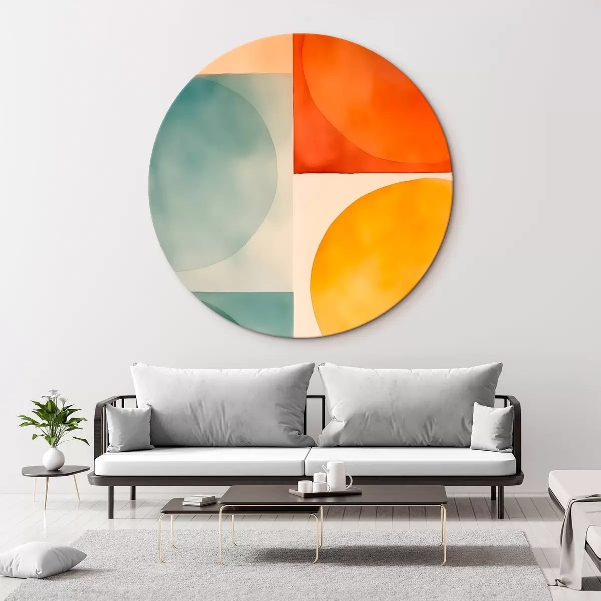 Okrągłe obrazy Geometryczne abstrakcyjne koła r45792