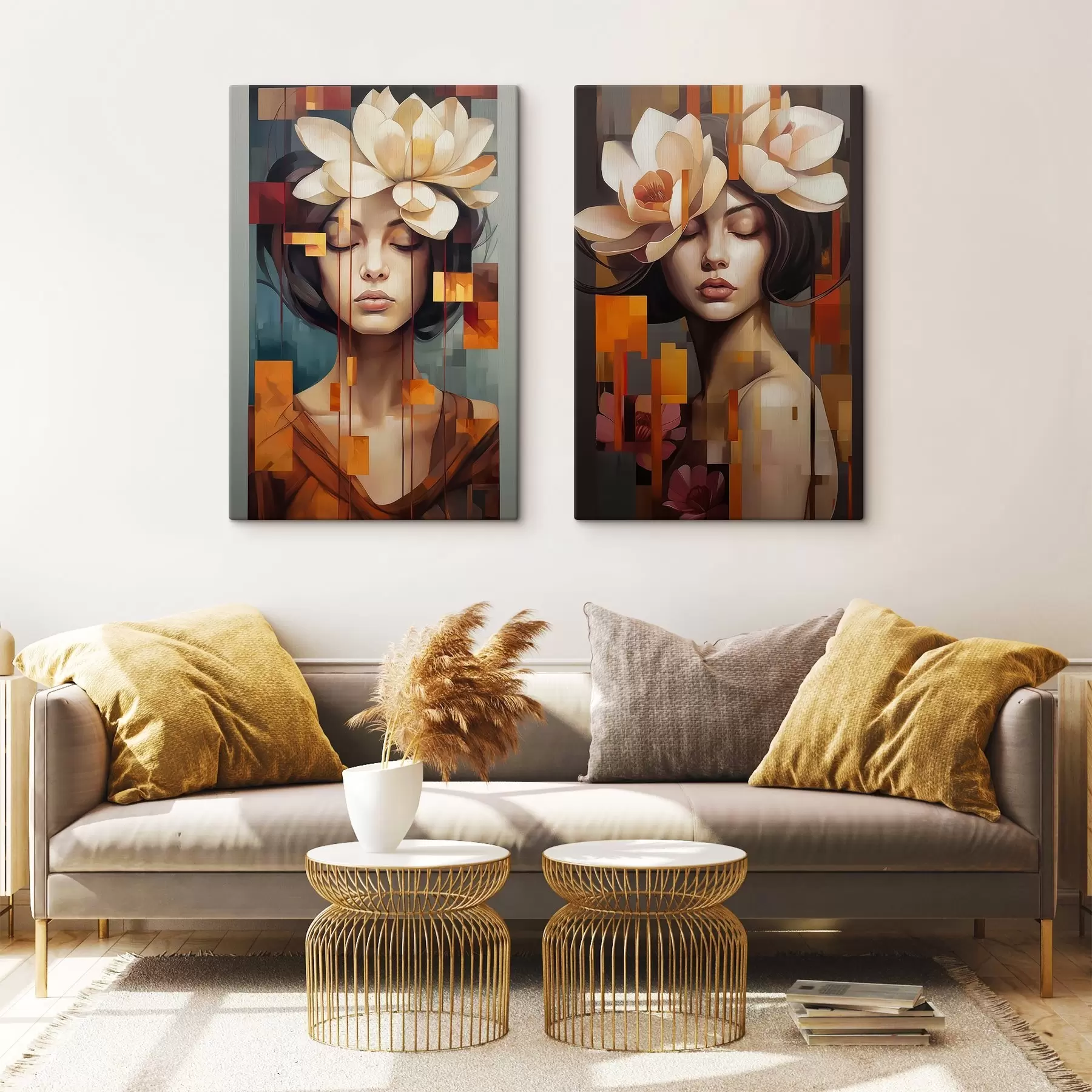 Obraz Kobieta z kwiatami m00734