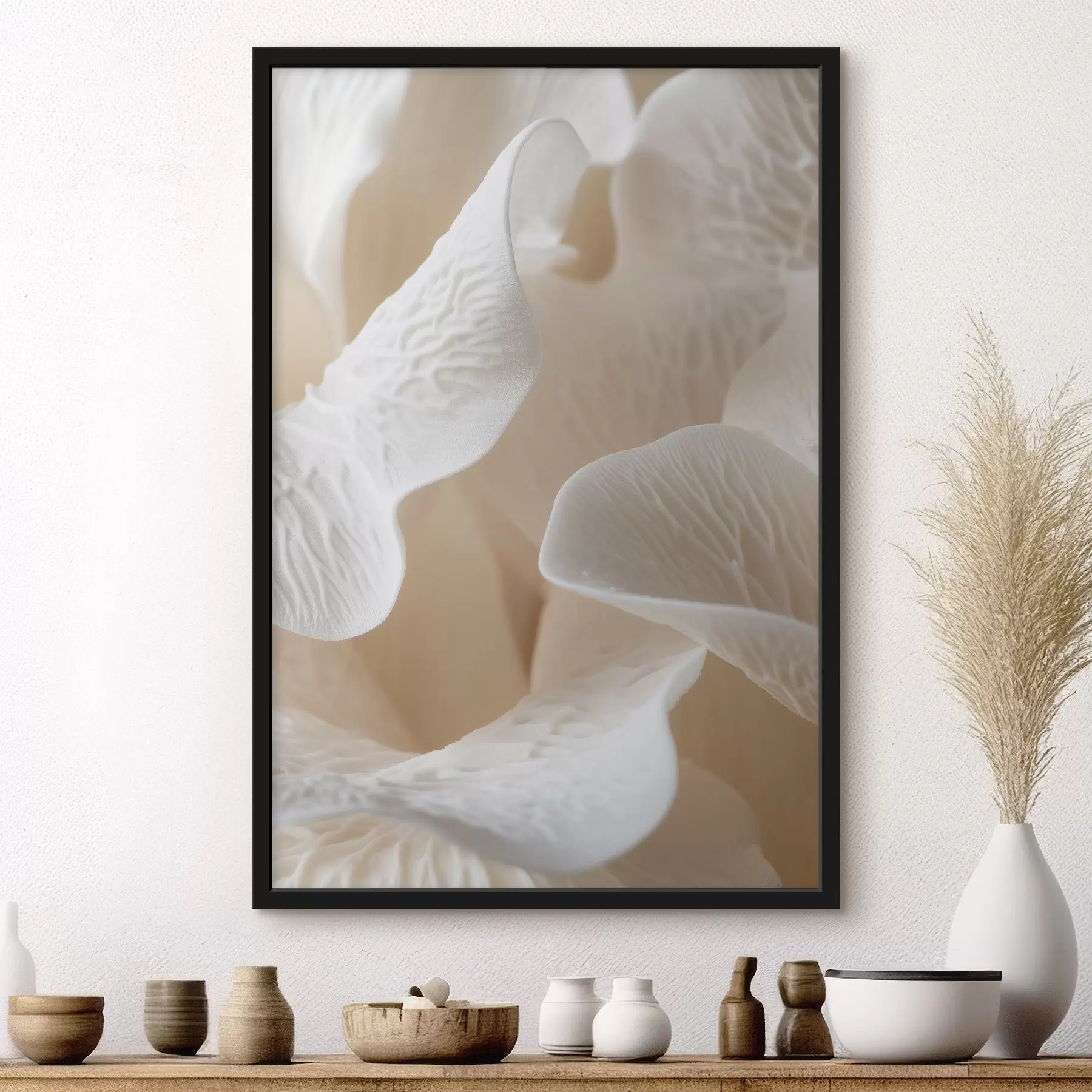 Fototapeta płatki z żyłkami w odcieniach beżu f45703