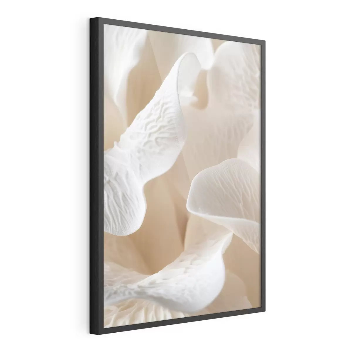 Plakat płatki z żyłkami w odcieniach beżu f45703