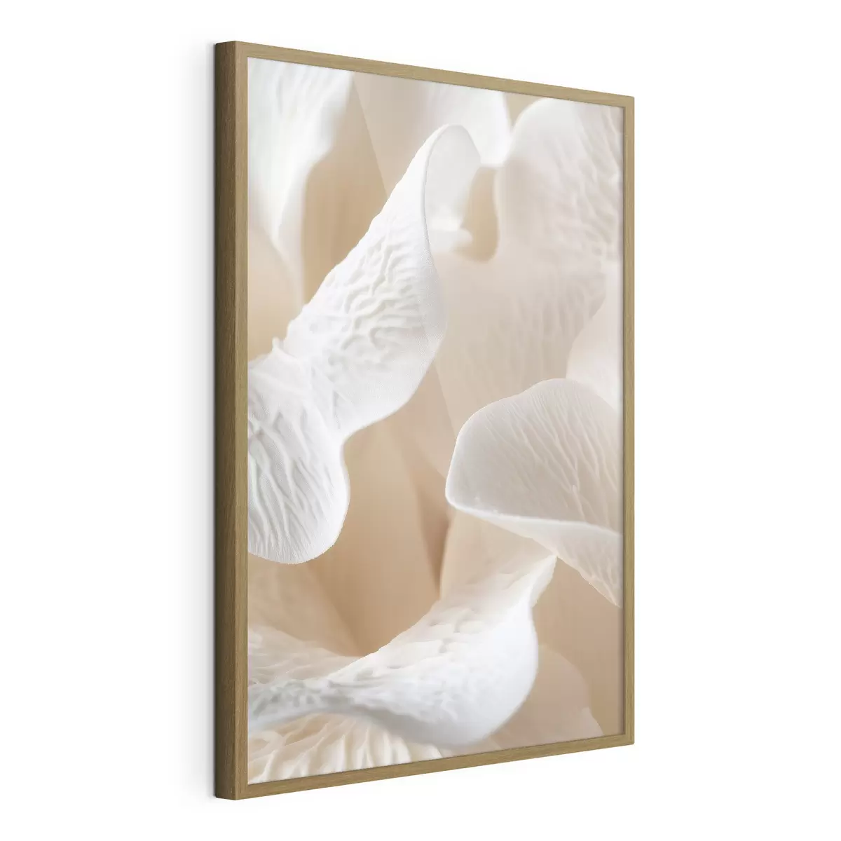 Plakat płatki z żyłkami w odcieniach beżu f45703
