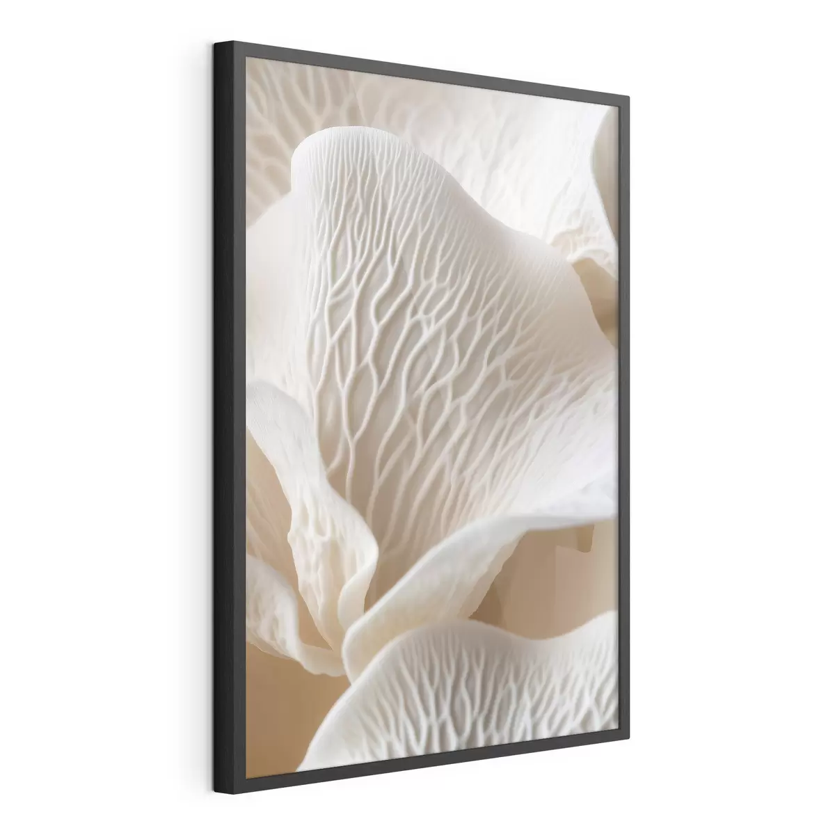 Plakat płatki z żyłkami w odcieniach beżu f45704