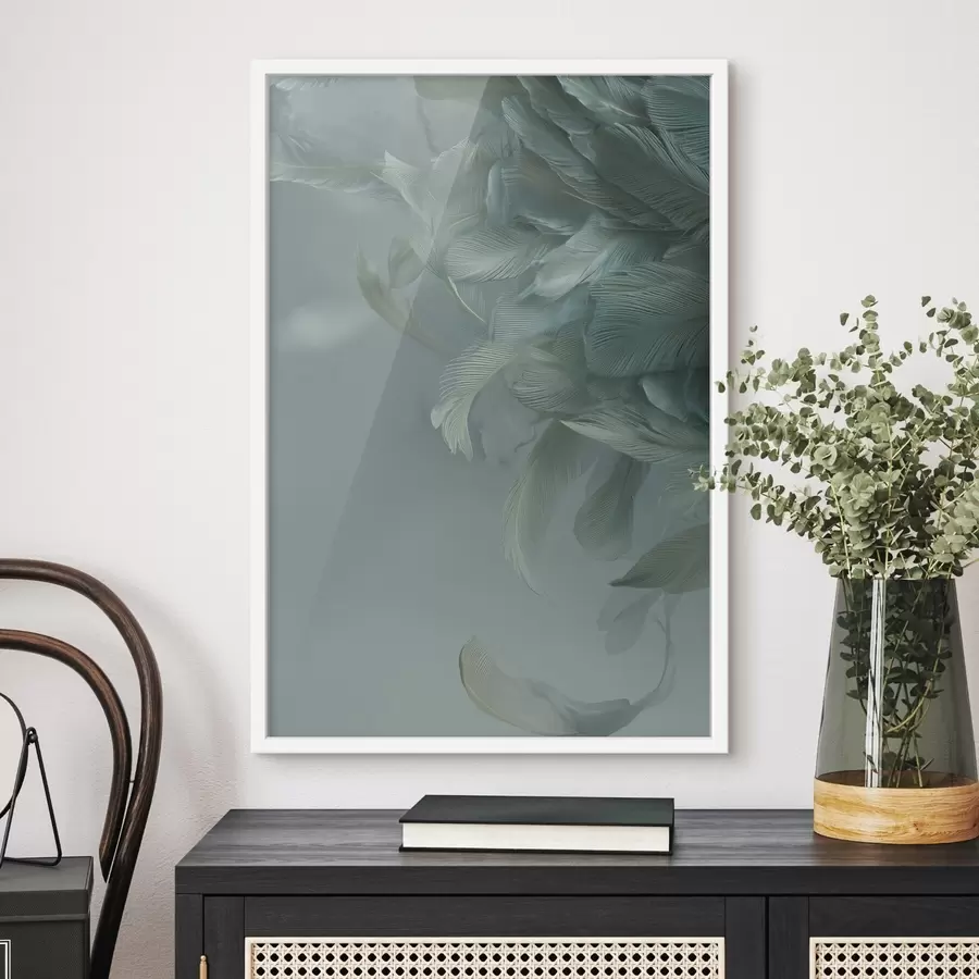 Fototapeta pióra w morskich kolorach f45708
