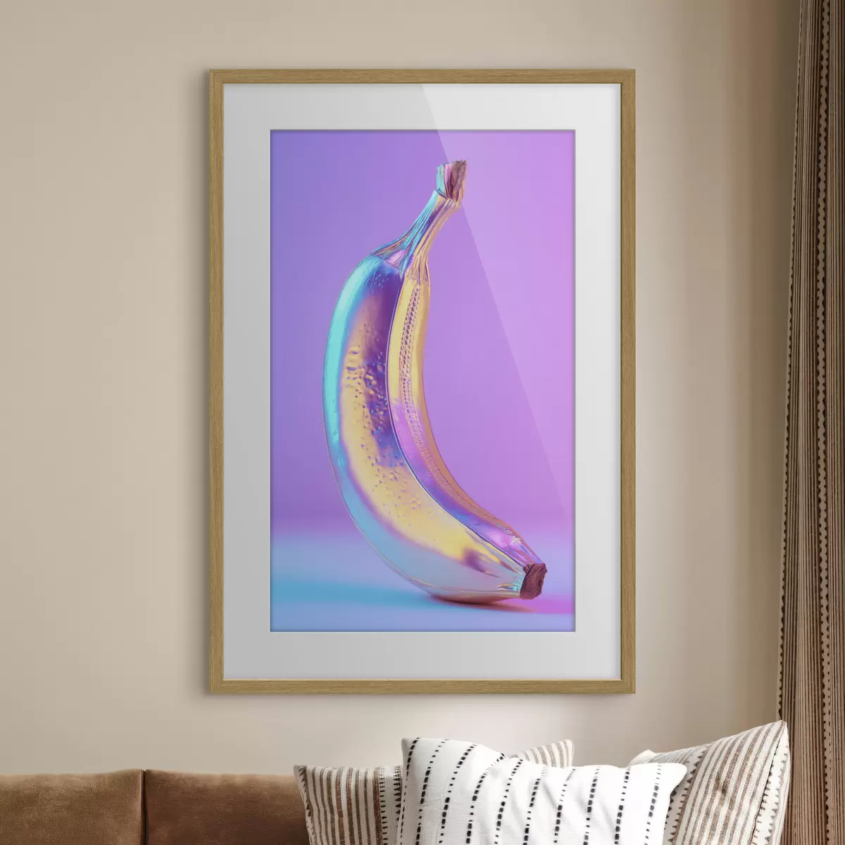 Plakat jasny, błyszczący banan w stylu pop art f45728