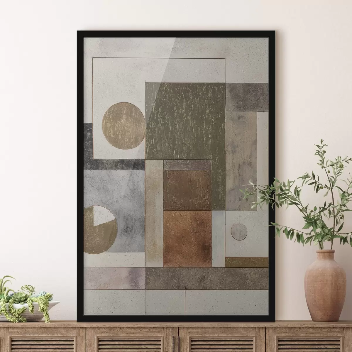Plakat abstrakcyjna nowoczesna geometria f45729