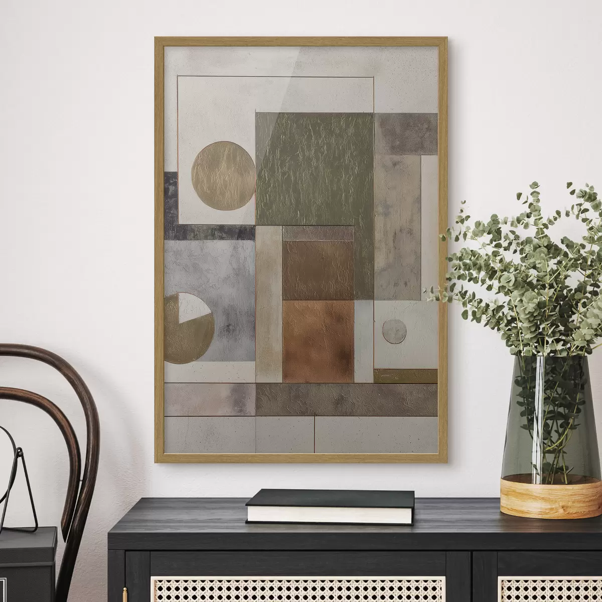 Plakat abstrakcyjna nowoczesna geometria f45729