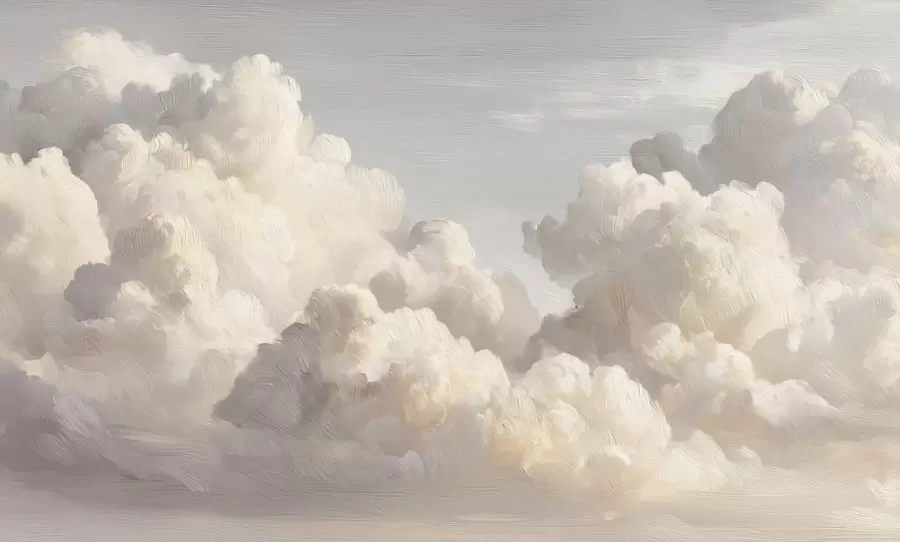 Fototapeta Dramatyczne chmury namalowane miękkimi pociągnięciami pędzla w04550