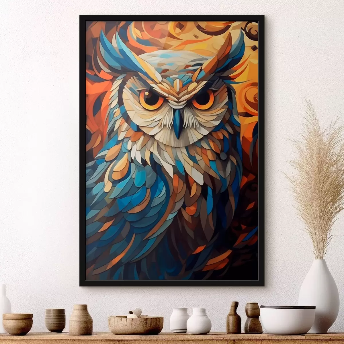 Plakat Abstrakcyjna sowa f45836