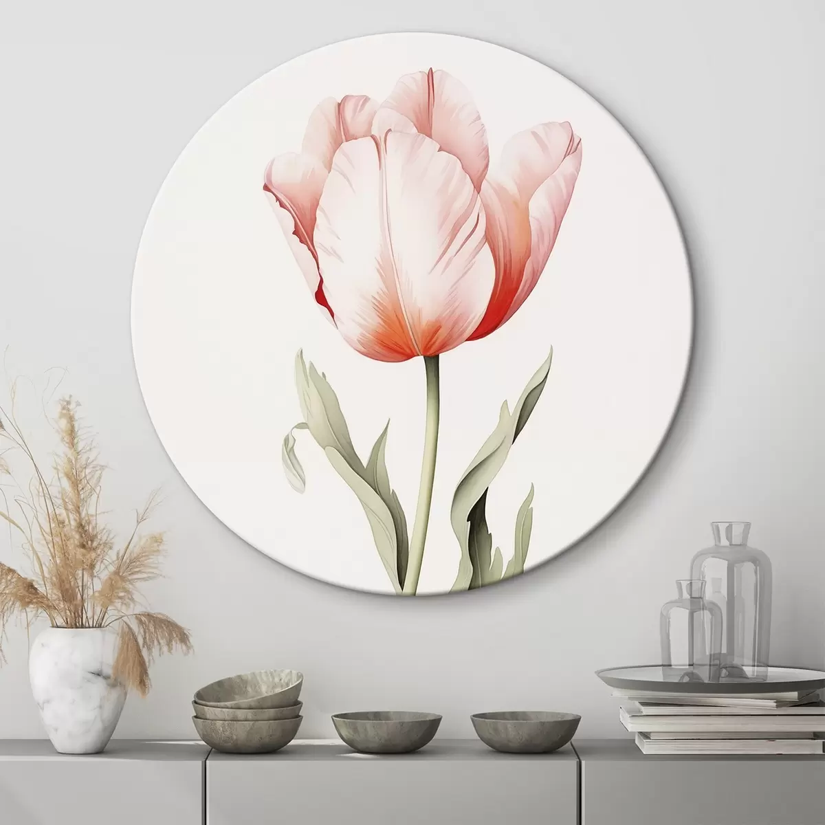 Okrągłe obrazy Tulipan r45914