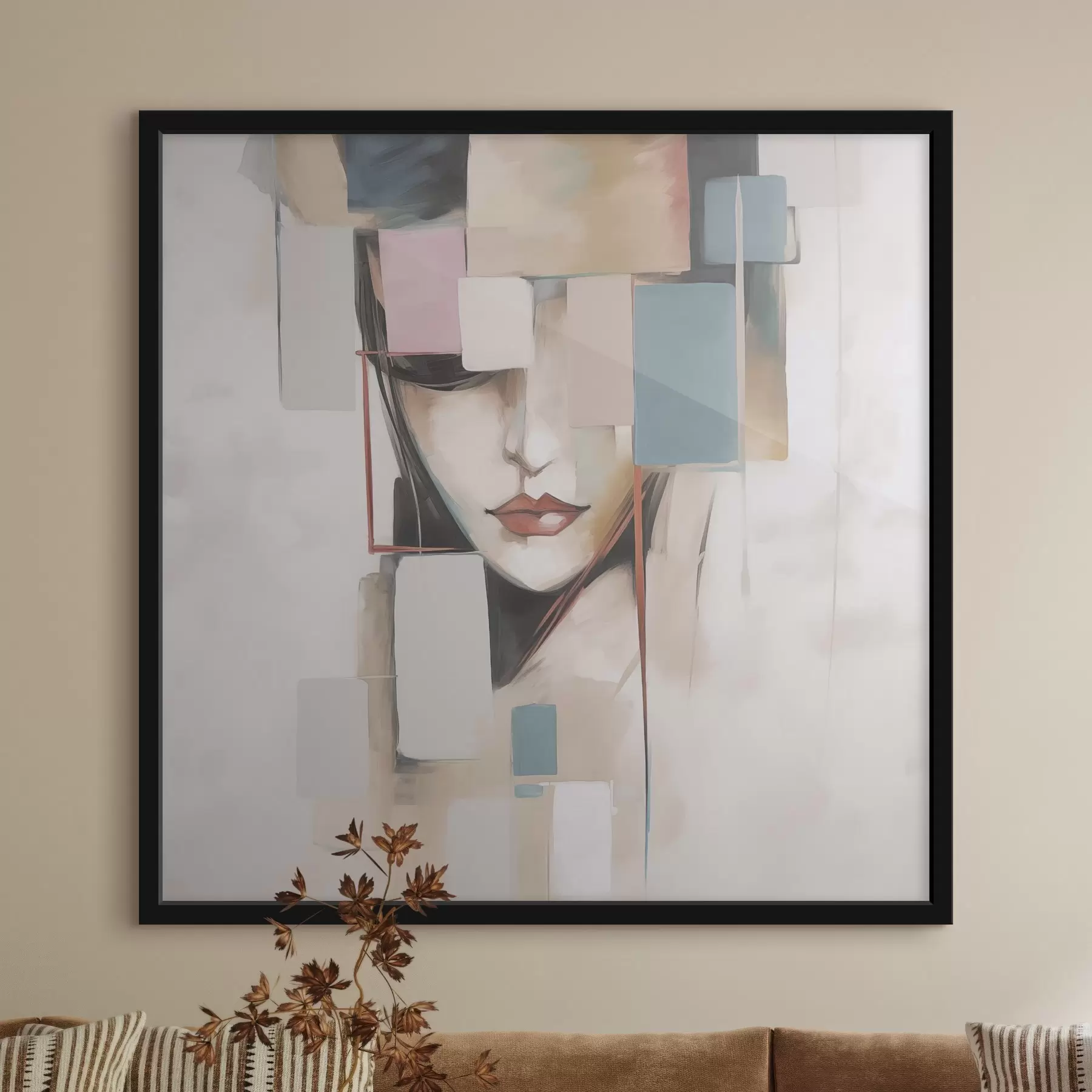 Fototapeta Abstrakcyjny portret imitujący malarstwo f45920