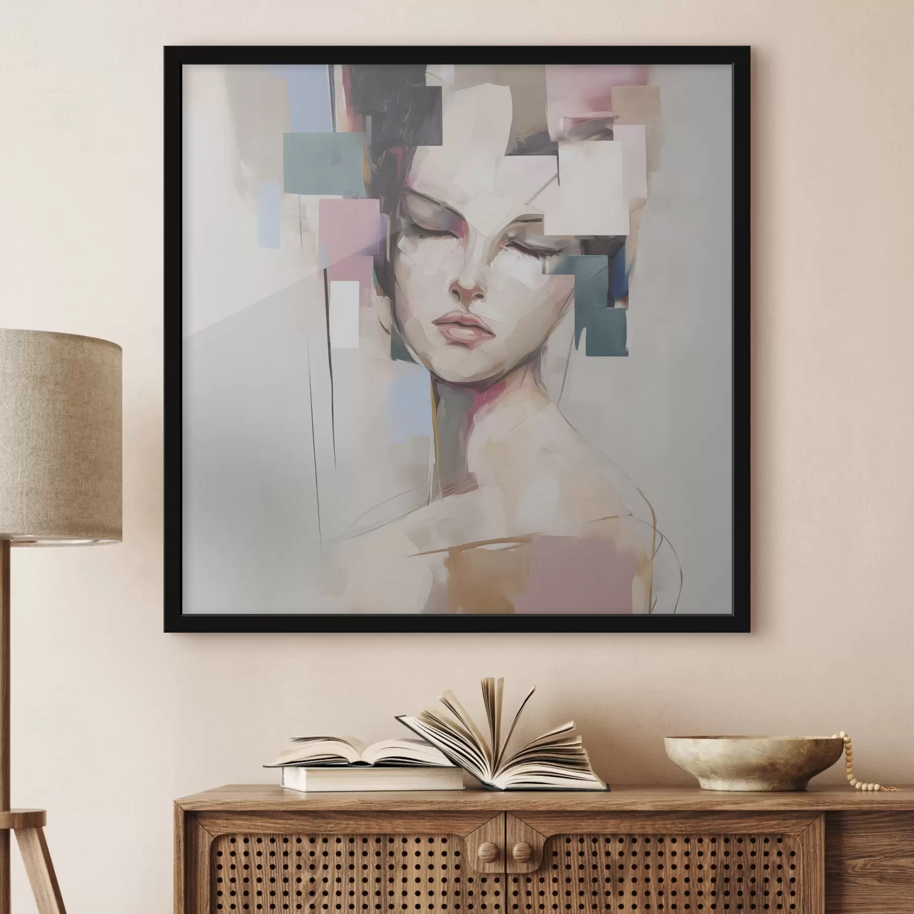 Fototapeta Abstrakcyjny portret imitujący malarstwo f45921