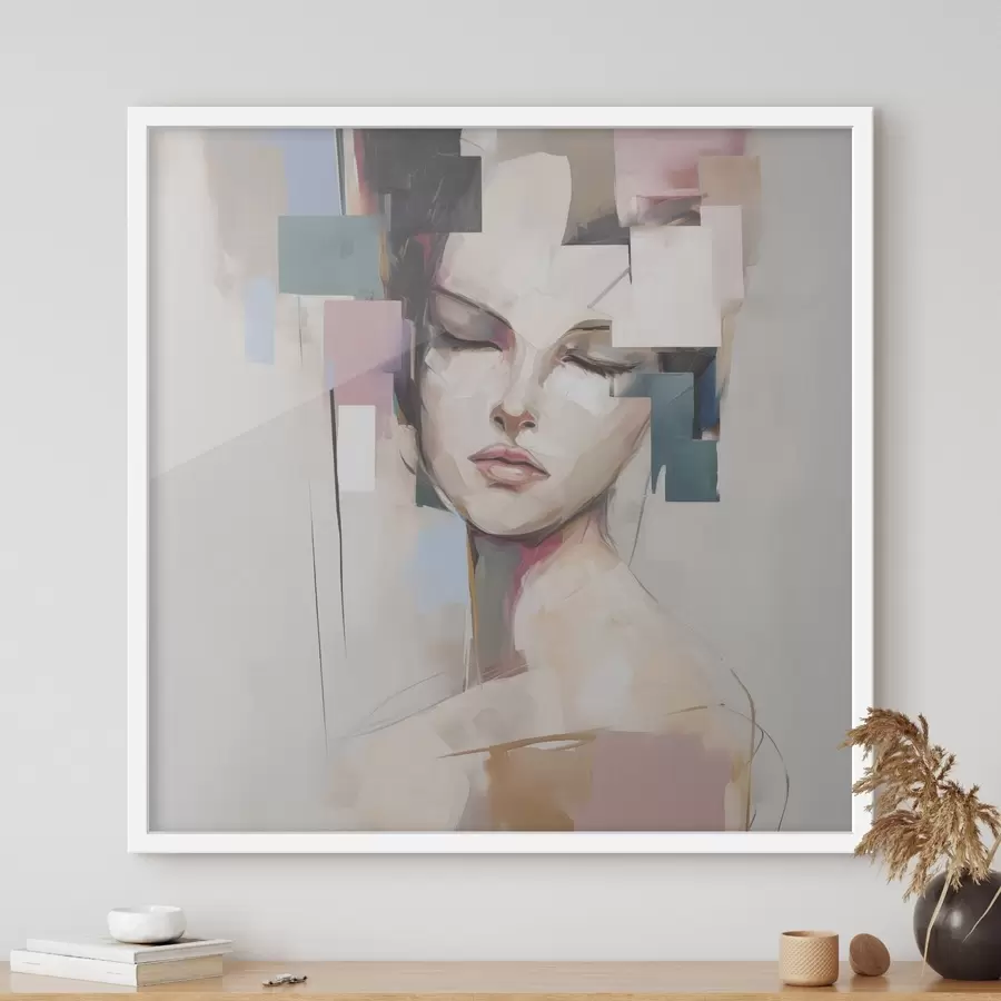 Fototapeta Abstrakcyjny portret imitujący malarstwo f45921