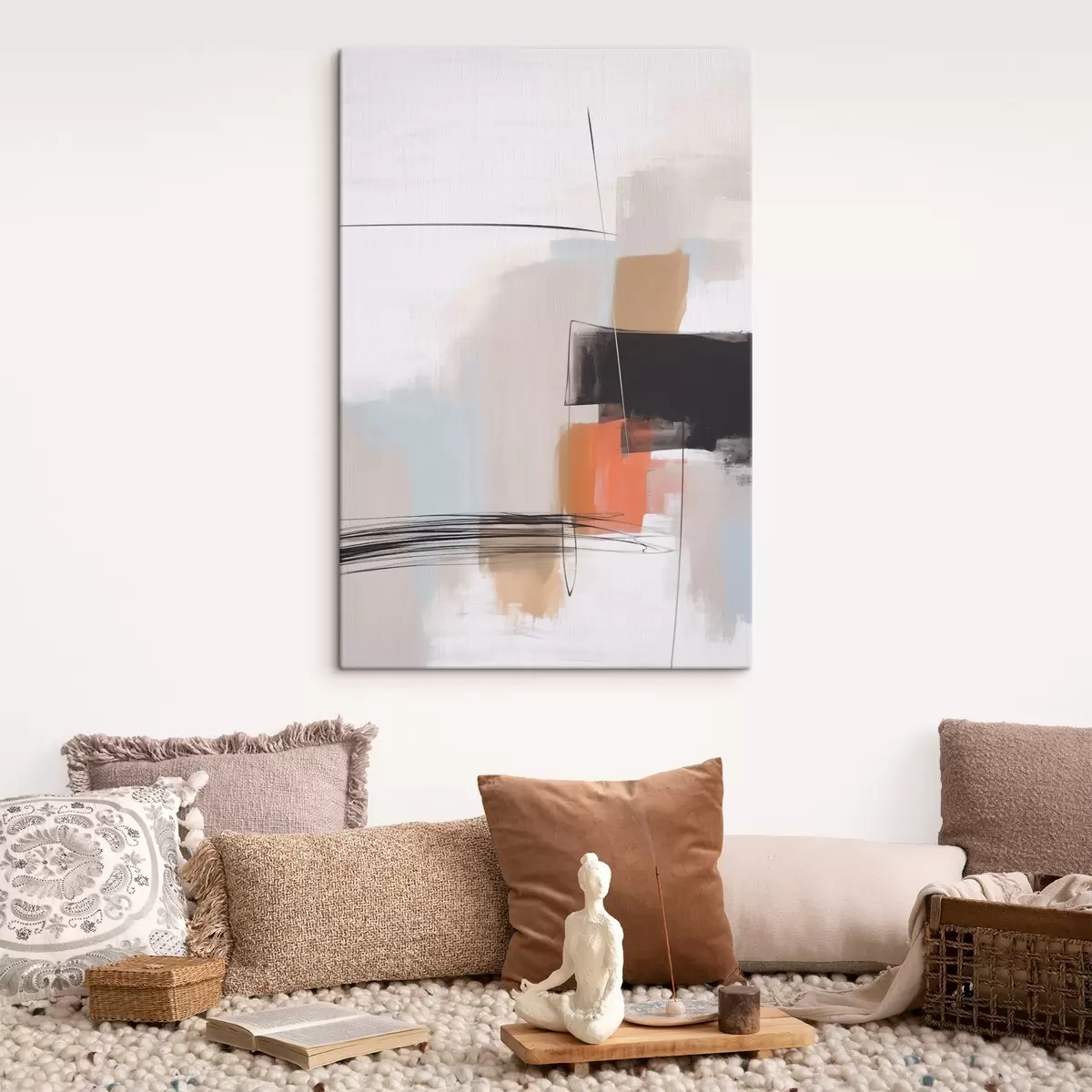 Obraz Abstrakcja imitująca pociągnięcia pędzla s45919