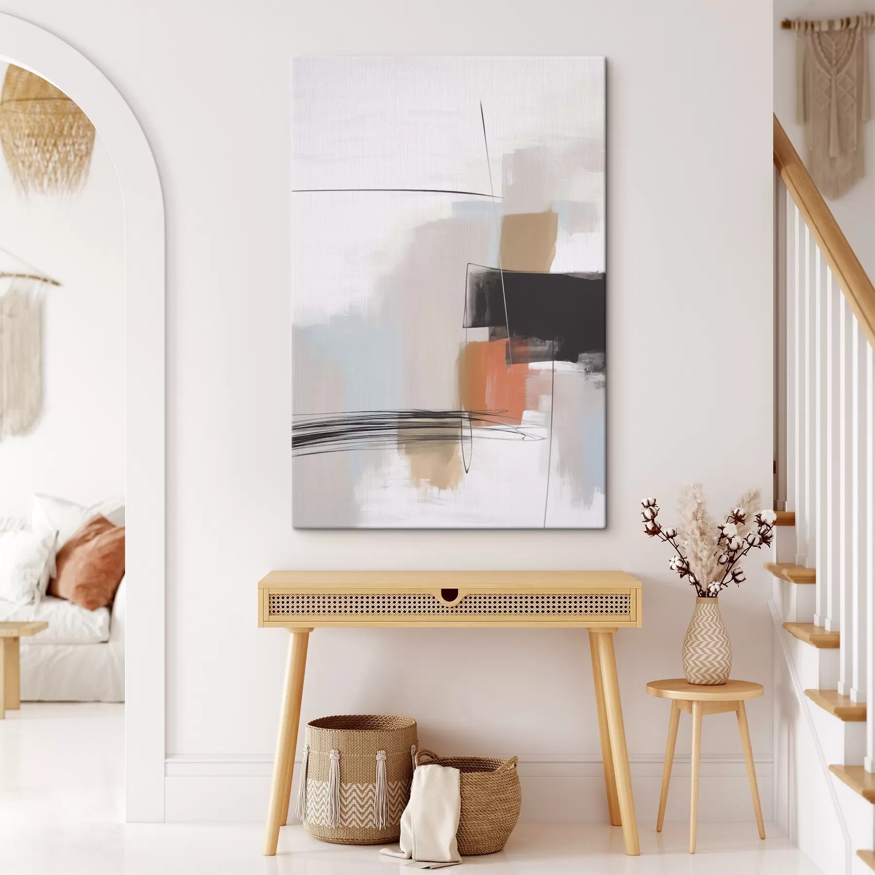 Obraz Abstrakcja imitująca pociągnięcia pędzla s45919