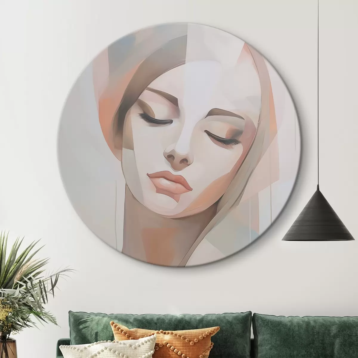 Okrągłe obrazy Portret dziewczynki r45973
