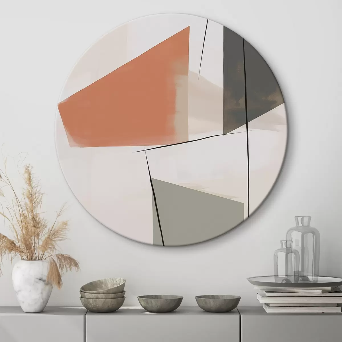 Okrągłe obrazy Abstrakcja geometryczna r45975