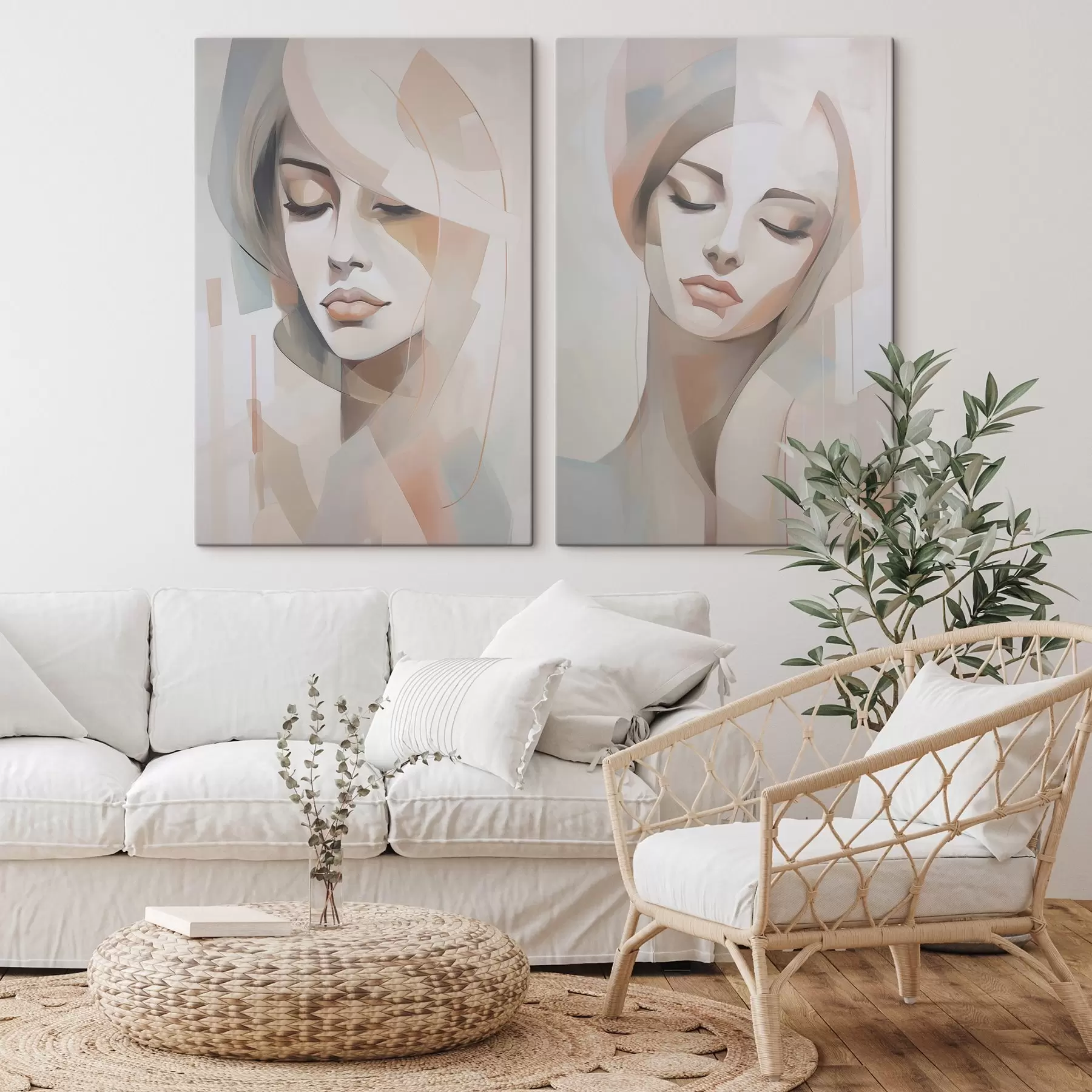 Obraz Abstrakcyjny portret dziewczyny m00768