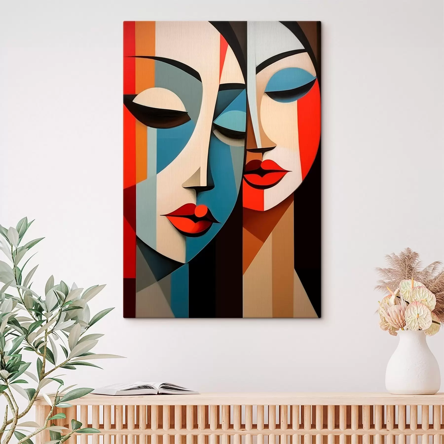 Obraz Geometryczny portret kobiety s45966