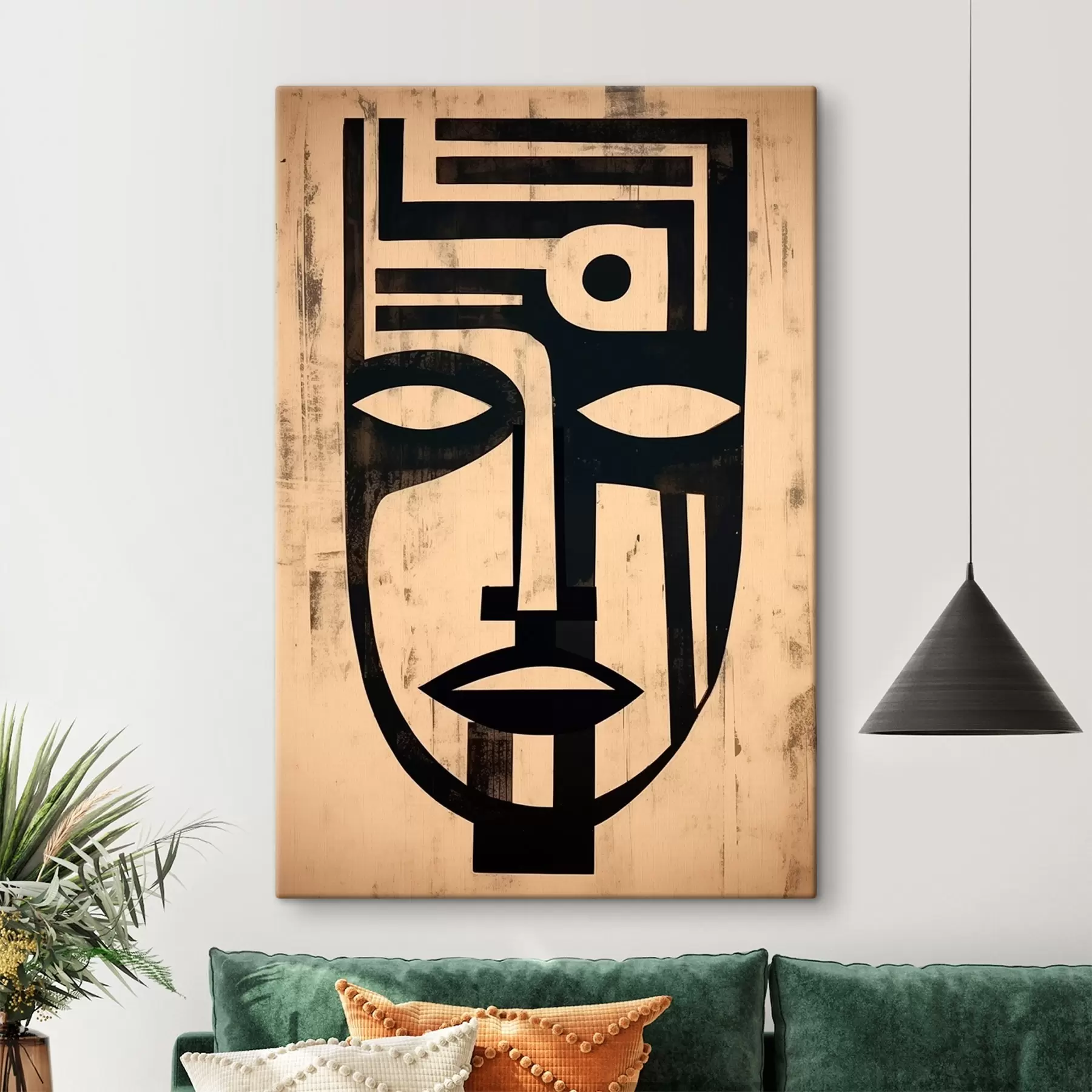 Obraz Geometryczna abstrakcyjna twarz s45970