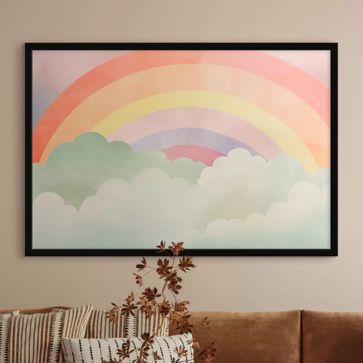 Plakat Tęcza nad chmurami f45958