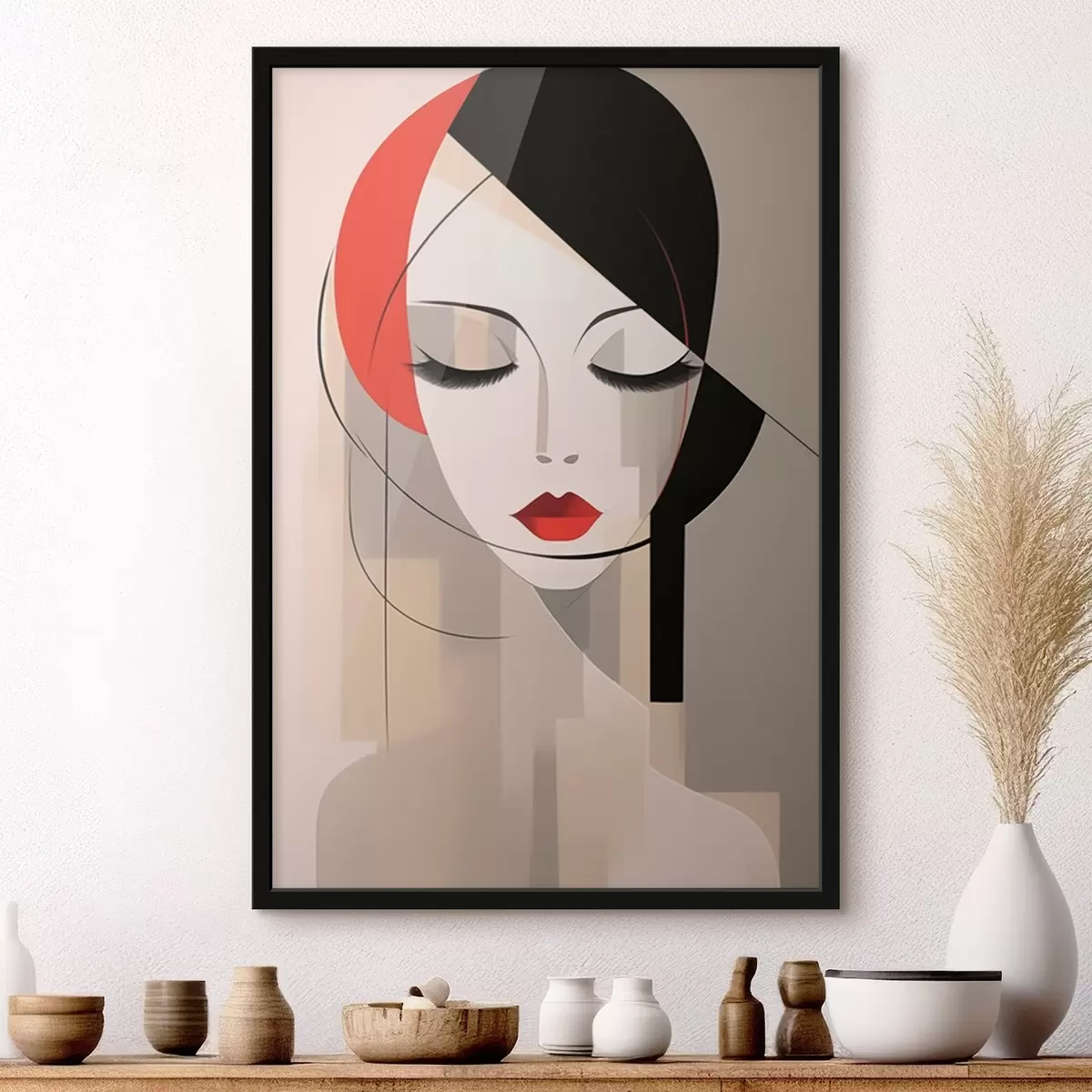 Plakat Abstrakcyjny portret kobiety f45965