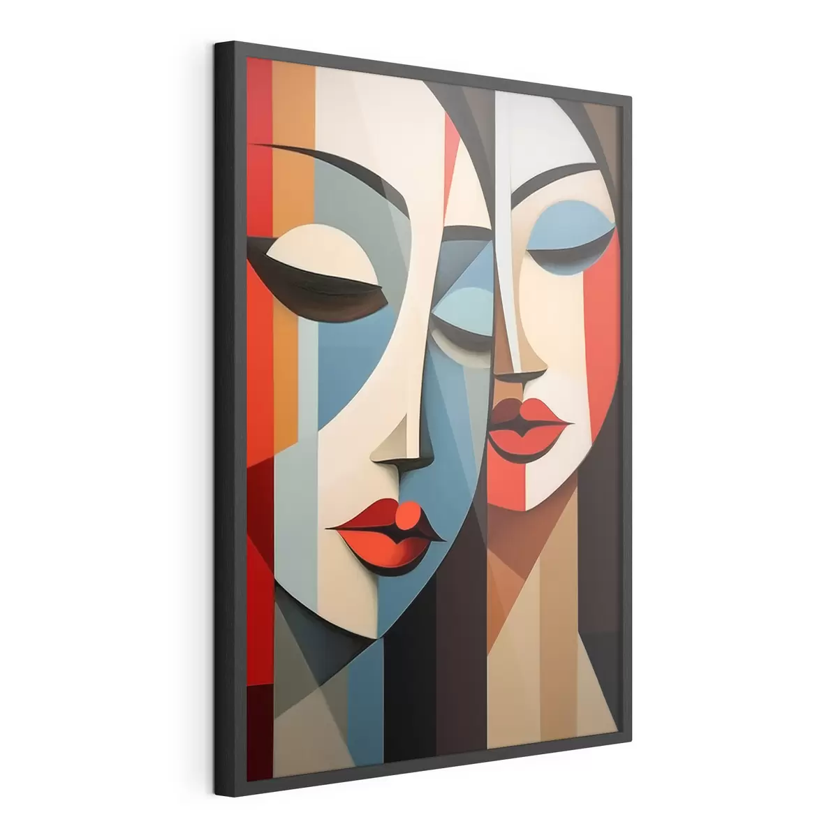 Plakat Geometryczny portret kobiety f45966