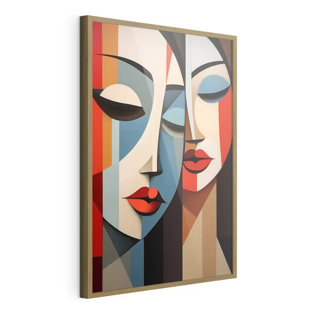 Plakat Geometryczny portret kobiety f45966