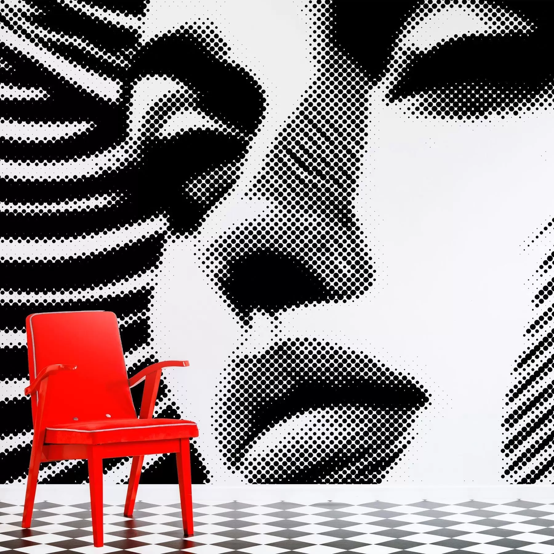 Fototapeta Twarz kobiety w stylu pop art w04504