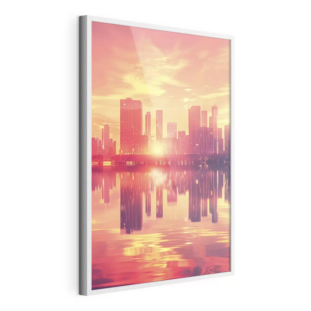 Plakat Zamówienie na tle nowoczesnego miasta f45659