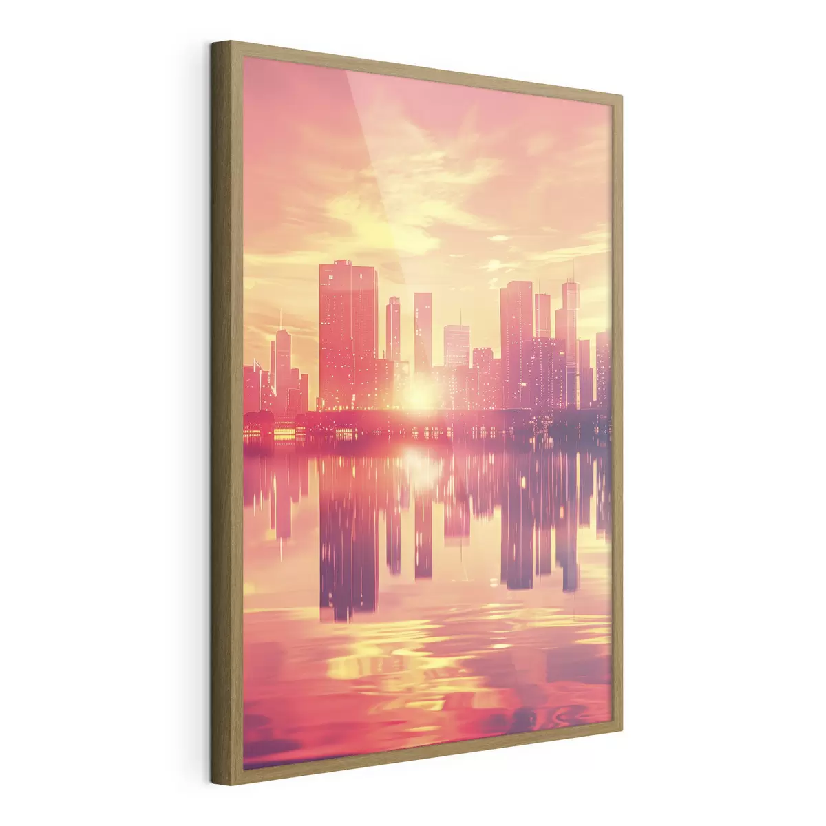Plakat Zamówienie na tle nowoczesnego miasta f45659