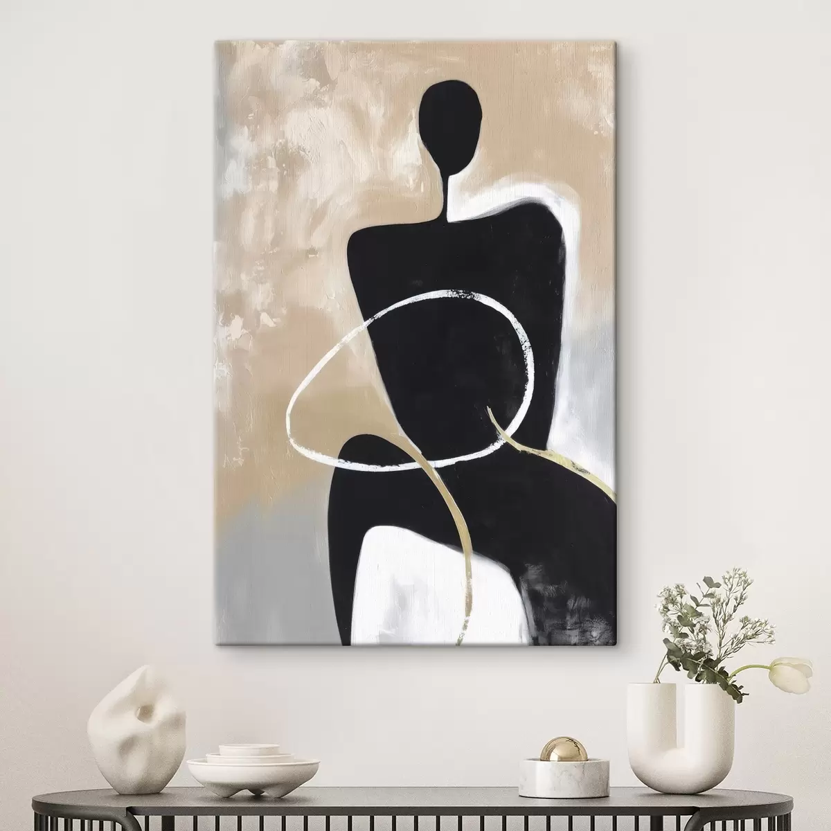 Obraz Abstrakcyjna sylwetka o minimalistycznych formach s45984