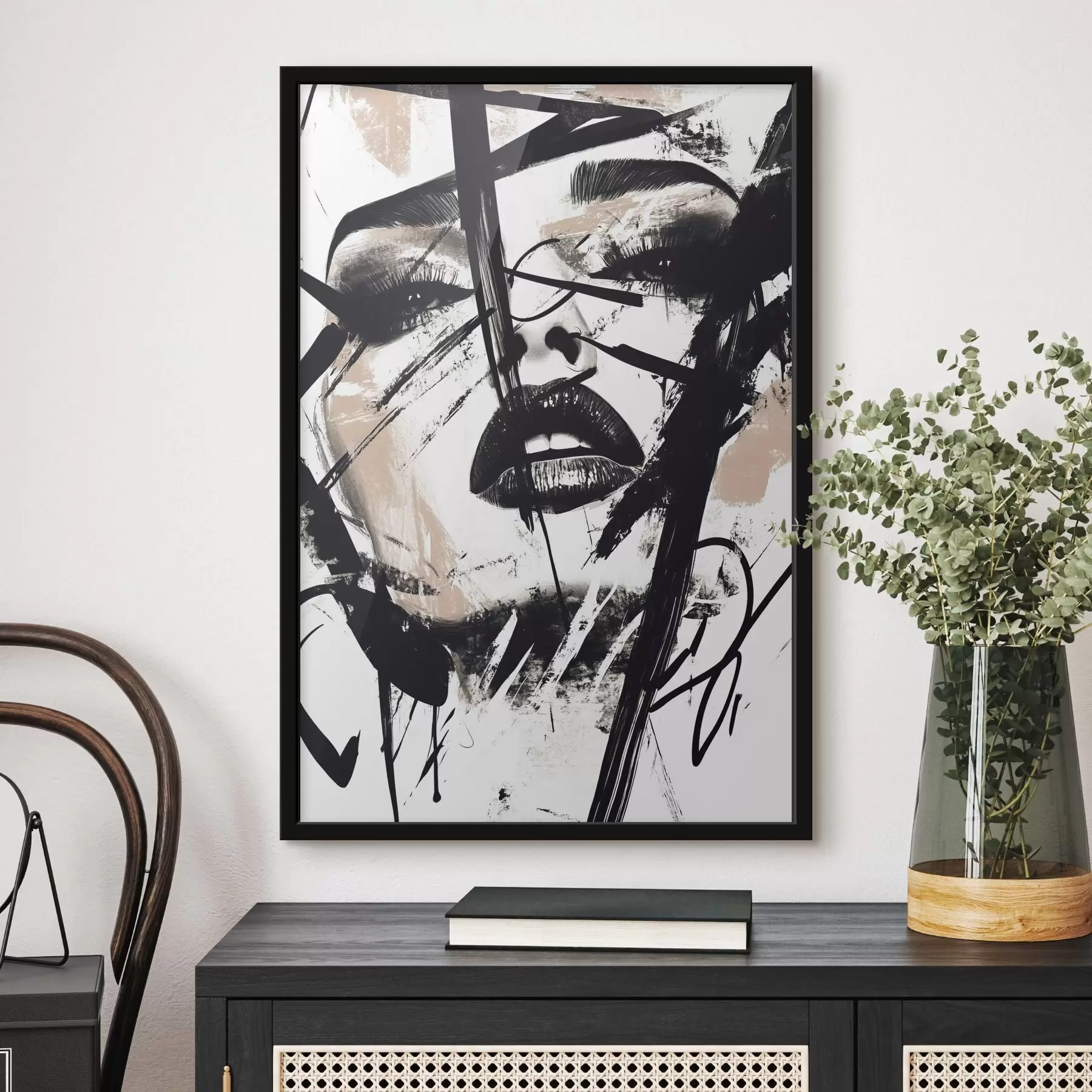 Fototapeta Abstrakcyjny portret kobiety w stylu graffiti f45777