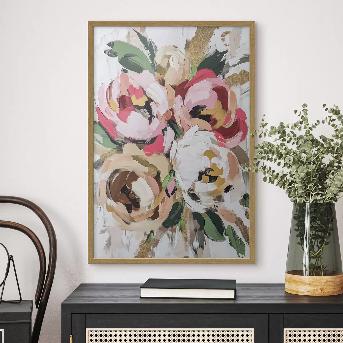 Plakat Abstrakcyjny bukiet kwiatów f45982