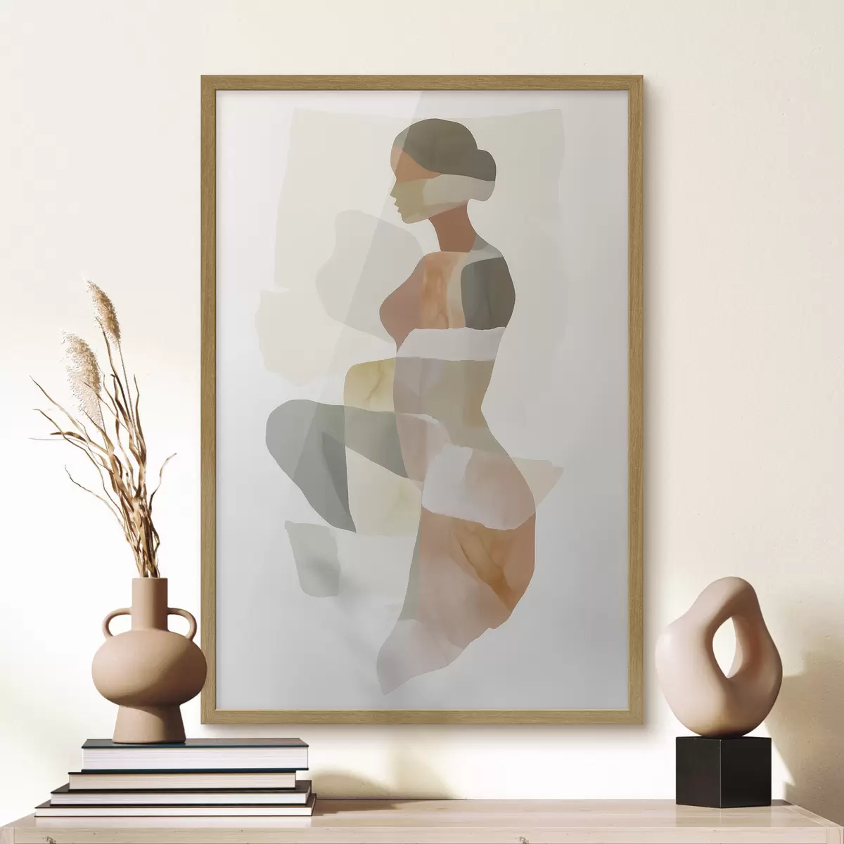 Plakat Abstrakcyjna sylwetka kobiety f45992