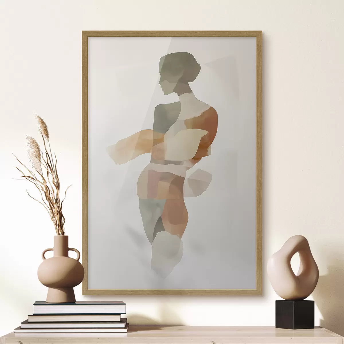 Plakat Abstrakcyjna sylwetka kobiety f45993