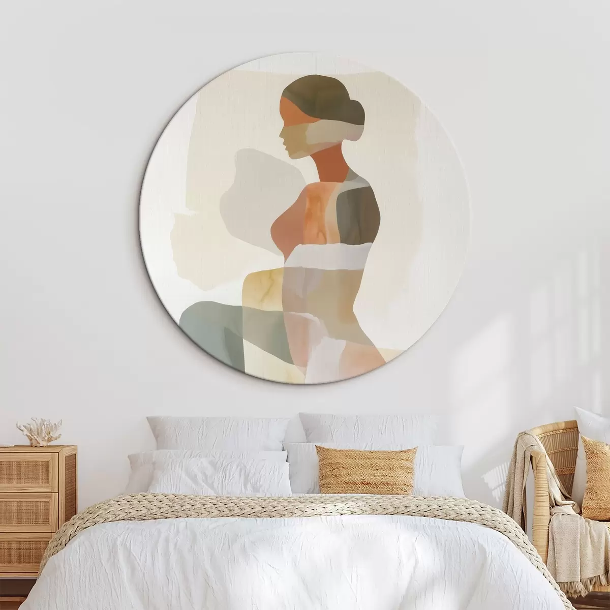 Okrągłe obrazy Abstrakcyjna sylwetka kobiety r45992