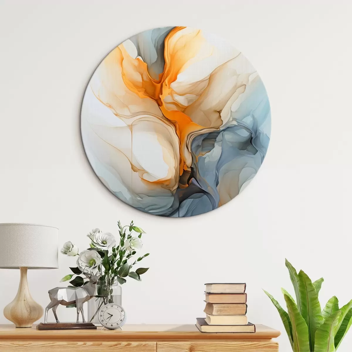 Okrągłe obrazy Abstrakcja płynna r46001
