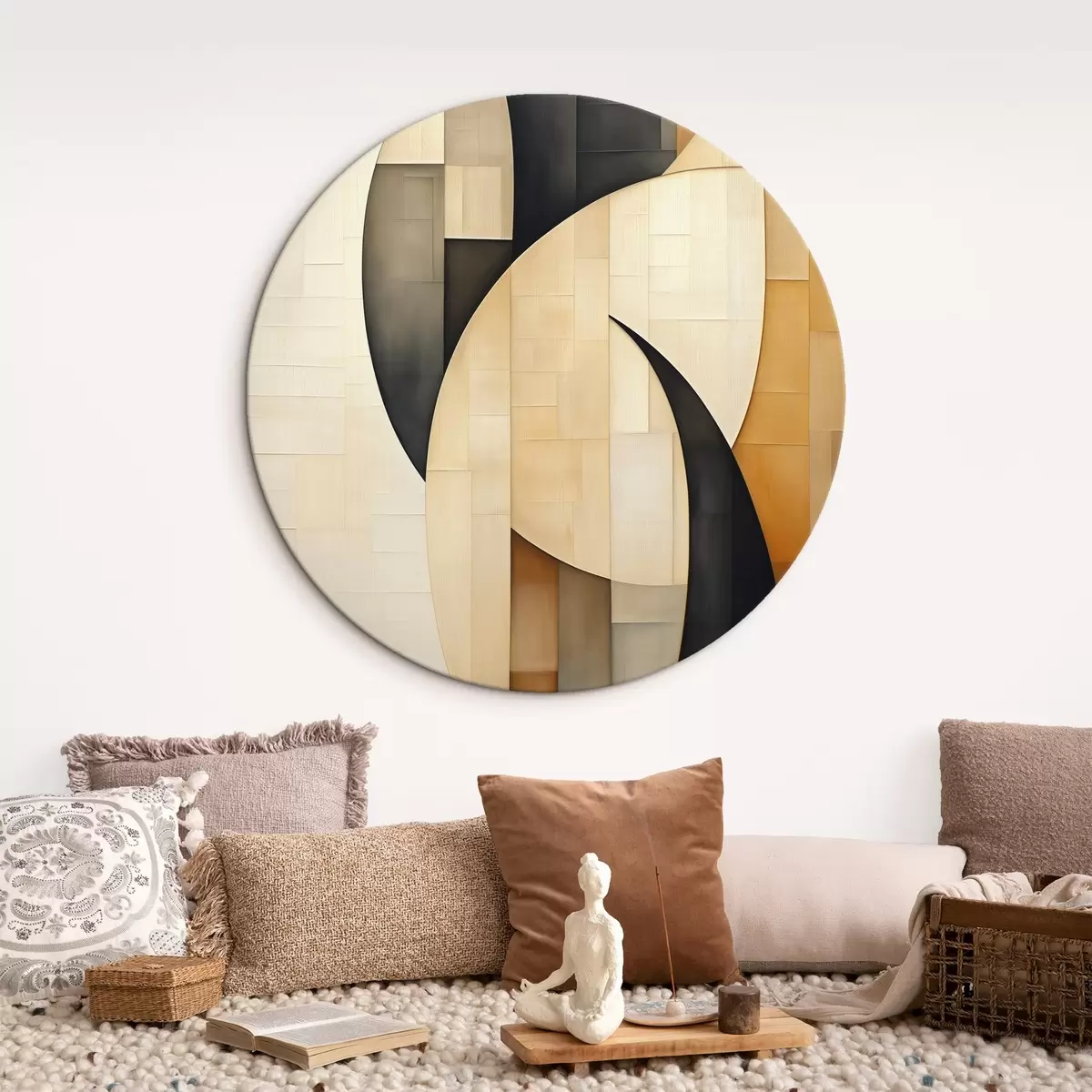 Okrągłe obrazy Abstrakcja geometryczna r46006