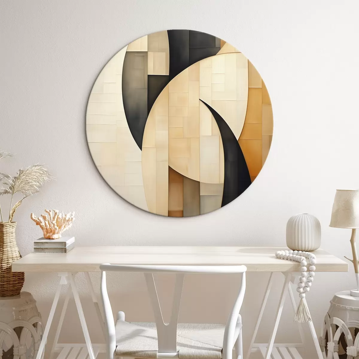 Okrągłe obrazy Abstrakcja geometryczna r46006