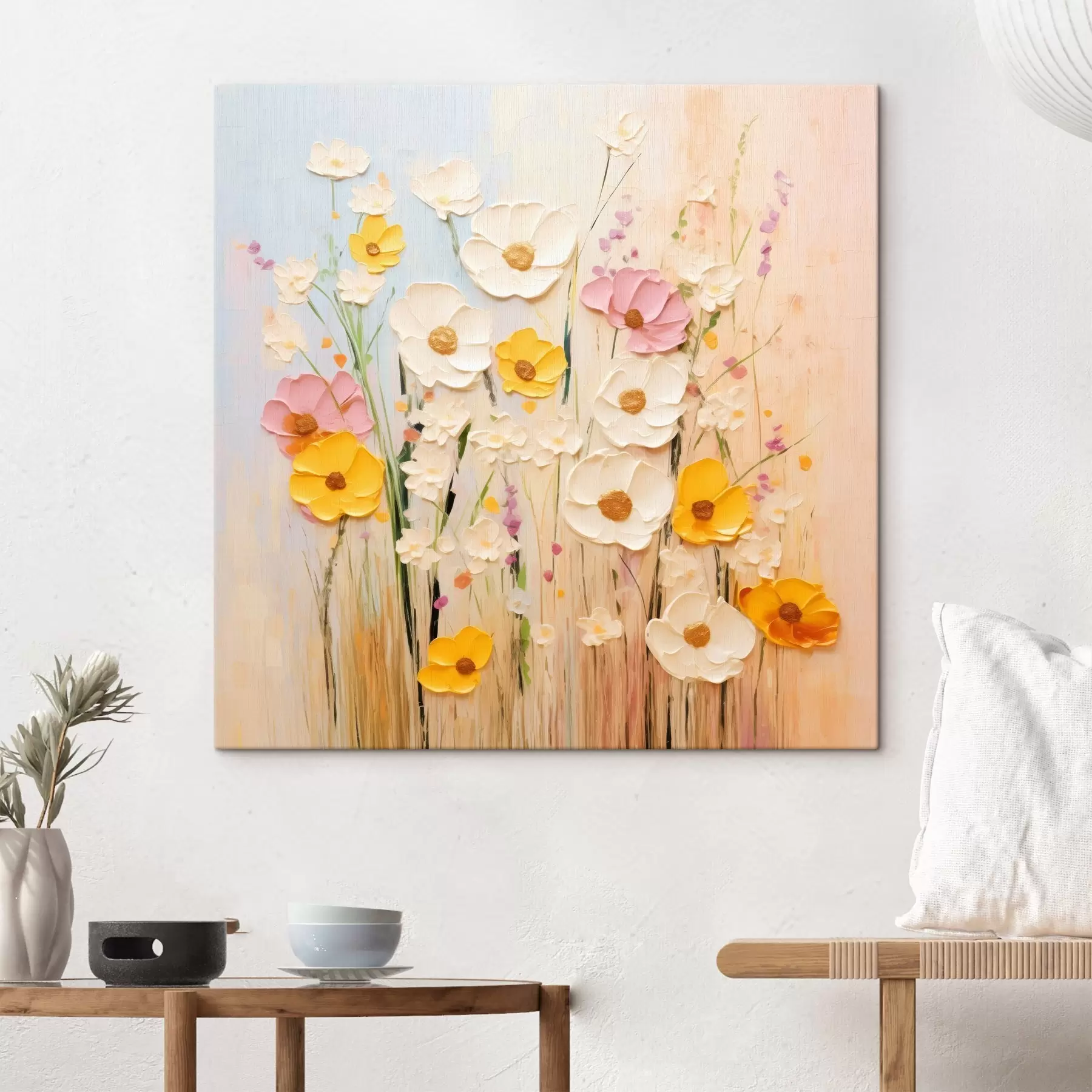 Obraz Wiosenna abstrakcja z elementami malarstwa s45740