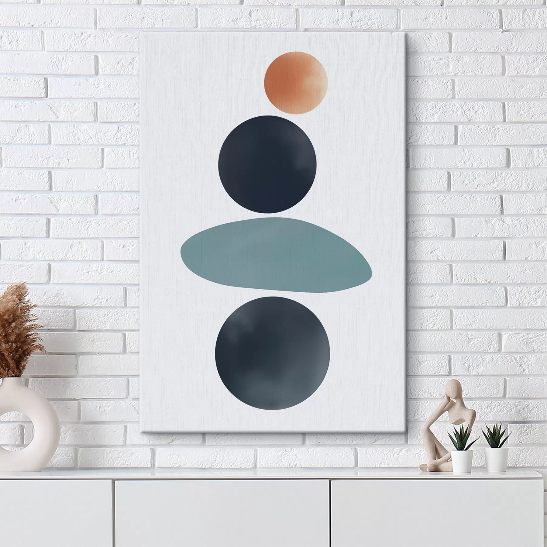 Obraz Abstrakcyjne zaokrąglone plamy s46061