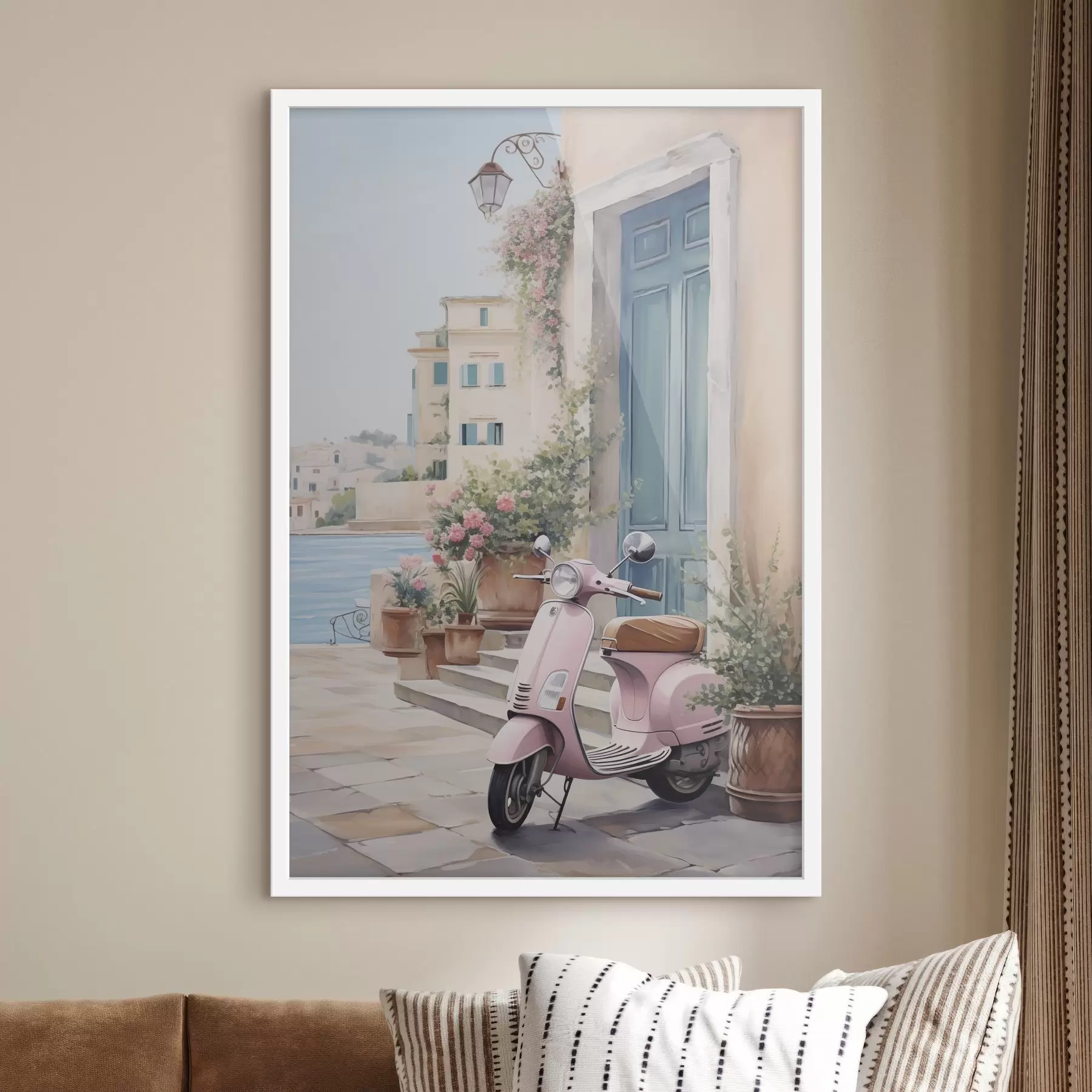 Fototapeta Skuter na tle domu f46065