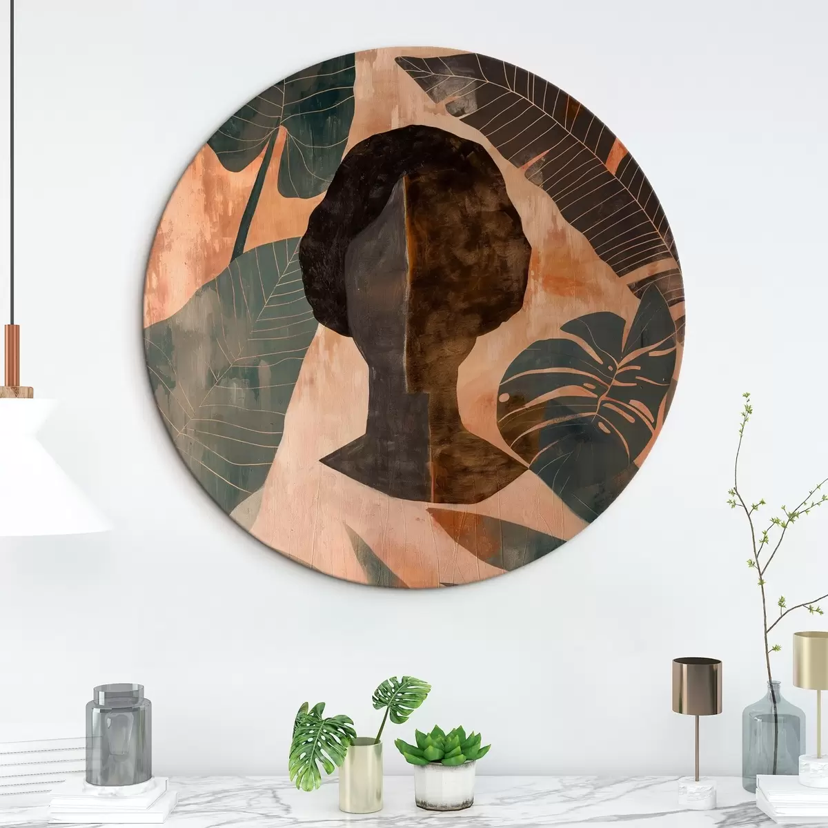 Okrągłe obrazy Sylwetka r46040